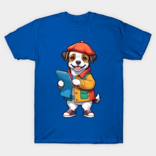 Cute Dog Artist T-Shirt